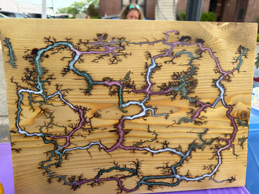 Fractal Burned cutting boards