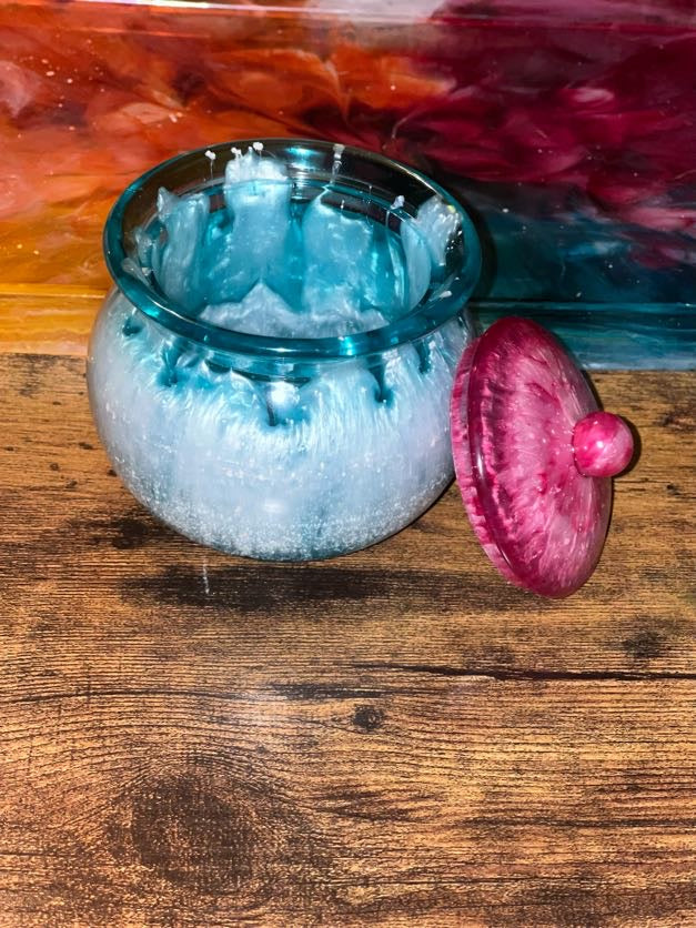 TIE DYE JAR AND TRAY SET